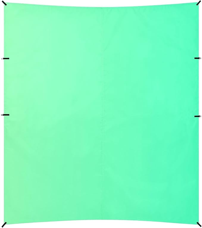 Green Gradient Beach Cabana UPF50+ Easy Setup Portable Sun Shelter with Sandbags and Shovel for Backyard and Camping