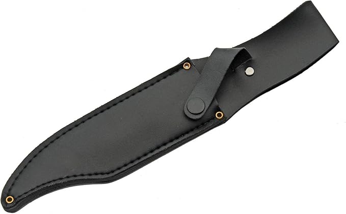 Fixed-Blade Knife | 12.25 Overall Buck Deer Hunter + Leather Sheath