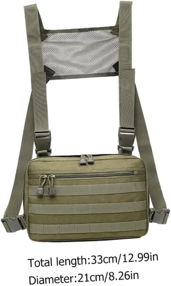 BESPORTBLE Tactical Shoulder Bag for Men Hiking Camping Gear Chest Pouch Mobile Power Bank Pocket