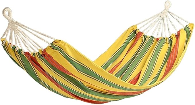 Portable Hammock 280X100cm Portable Outdoor Camping Hammock Single Widening Swing Thick Canvas Anti-Rollover Hanging Chair for Backpacking Beach