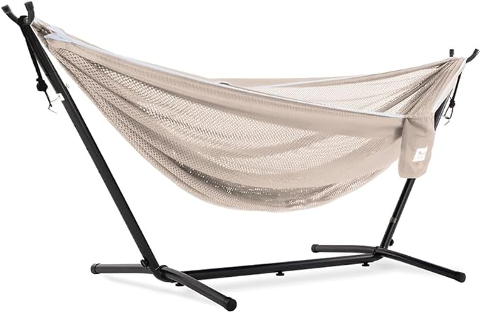 Vivere C9MESH-44 Hammock with Stand Sand and Sky