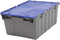 Orbis Grey Plastic FliPak Stack-N-Nest Storage Tote with Lid - 22L x 15L x 10D
