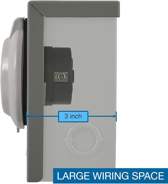 Conntek 80SS2-GYBX 50 Amps 125/250 Volts Power Inlet Box For Generators Up to 12500 Watts Grey Cap