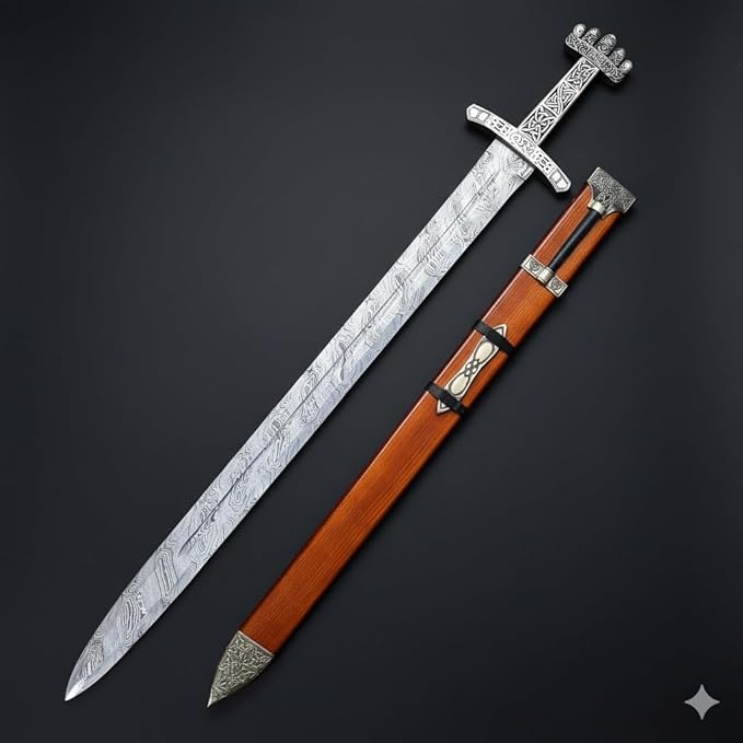 Viking Sword Northman Damascus Steel Sword Medieval Sword Norse Swords` Gift for Him