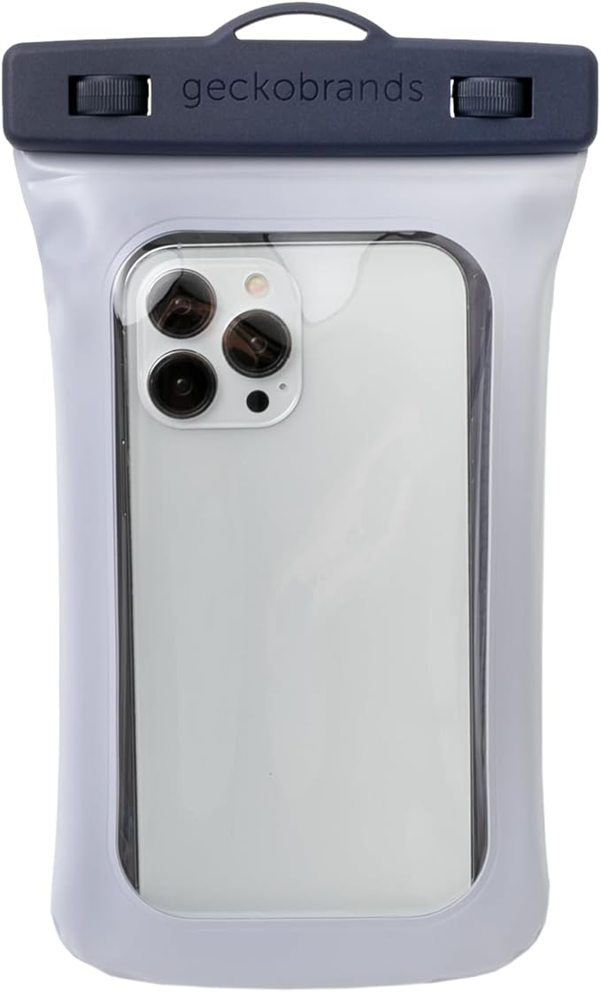 geckobrands Float Phone Dry Bag - Waterproof &amp Floating Phone Pouch – Fits Most iPhone and Samsung Galaxy Models