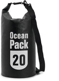 Outdoor PVC Waterproof Bag for Diving Drifting Single or Double Shoulder with Floating Waterproof Bag Swimming Waterproof Bucket Bag (Black2)
