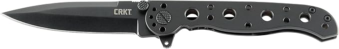CRKT M16-01KS Folding Knife with Frame Lock: Stainless Steel Plain Edge Blade Stainless Steel Handle Reversible Pocket Clip M16-01KS