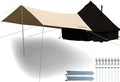 DANCHEL OUTDOOR Waterproof Bell Tent Awning 4 Season Camping Tarp – Portable Canopy Cover with Poles Lightweight Glamping Accessories Rectangle