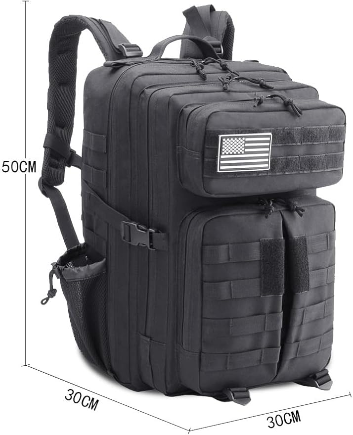 Tactical Backpack Military Molle Hiking 45L Outdoor Bag Sports Bag Field Tactical Khaki