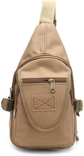Tactical Backpack Waterproof Military Cross-body Sling Shoulder Backpack Chest Bag for Outdoor Every Day Carry (Mud Color)