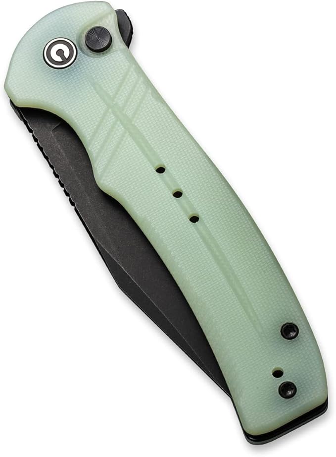 CIVIVI Cogent Button Lock Flipper Pocket Knife 14C28N Blade G10 Handle Good for Outdoor EDC Camping C20038D-3 (Natural)