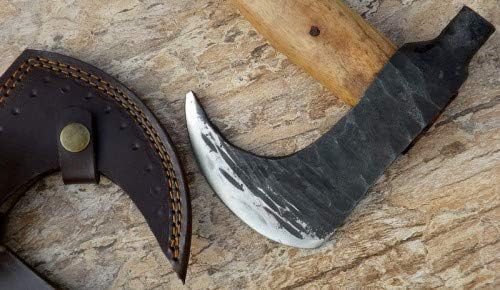 Axe Carbon Steel 17 Walnut Wood Handle Axe/Hand Forged Woodsman Axe