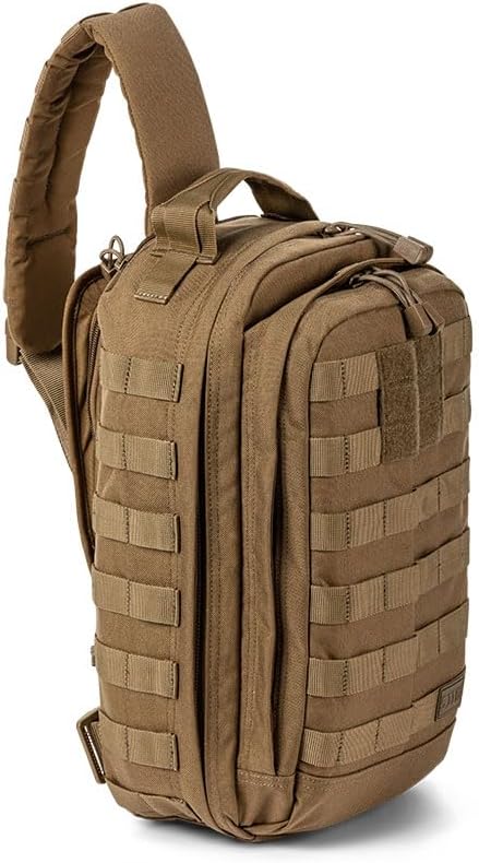 5.11 Tactical RUSH MOAB 8 Sling Pack 13L – Ambidextrous CCW Ready EDC Messenger Bag – Durable 1050D Nylon Kangaroo Style 56810ABR