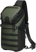 Waterproof Tactical Backpack Crossbody Bag Chest Bag With Anti-theft Pocket Oxford Waterproof Material. 1pcs (green)