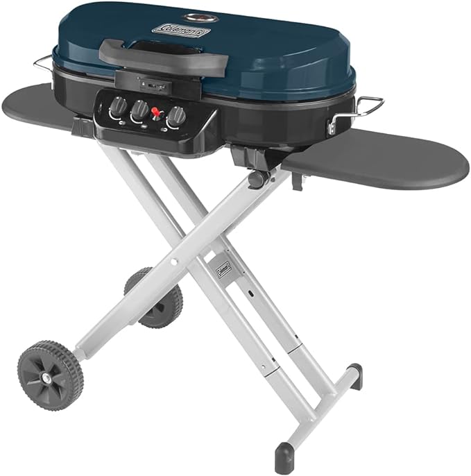 Coleman RoadTrip 285 Portable Stand-Up Propane Grill with 3 Adjustable Burners &amp Instastart Ignition 20000 BTUs of Power for Outdoor Cooking Camping Tailgating Grilling BBQs &amp More