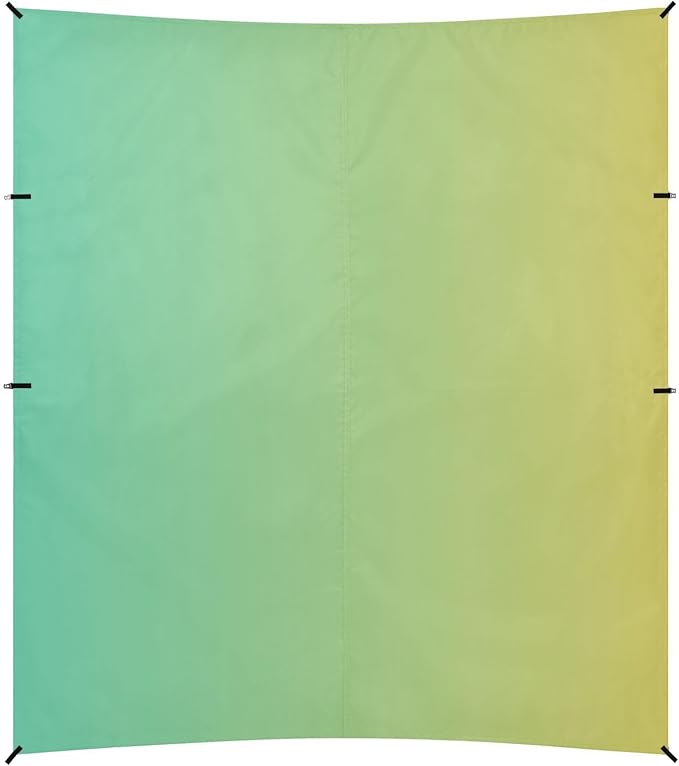 Turquoise Yellow Gradient Stable Beach Tent UPF50+ Water-Resistant Sun Shelter with Sturdy Poles Sandbags and Shovel for Camping Picnics Backyard
