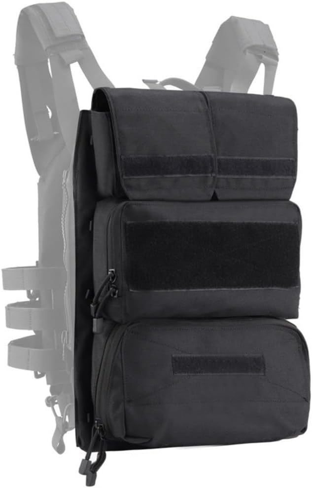ACEXIER Tactical Zip-on Panel Zipper-on Pouch Hunting Bag Airsoft Molle Plate Carrier for A.VS-JPC 2.0 Vest