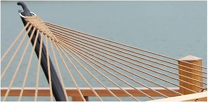 Portable Hammock Portable Cotton Mesh Wooden Hammock Swing Chair for Yard Bedroom Porch Thick Canvas Anti-Roll Hammocks for Backpacking Beach (Size : S)