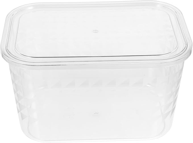 LALAFINA Clear Book Storage Organizer with Lid Transparent Pet Container for for Storing Books Toys Snacks and More