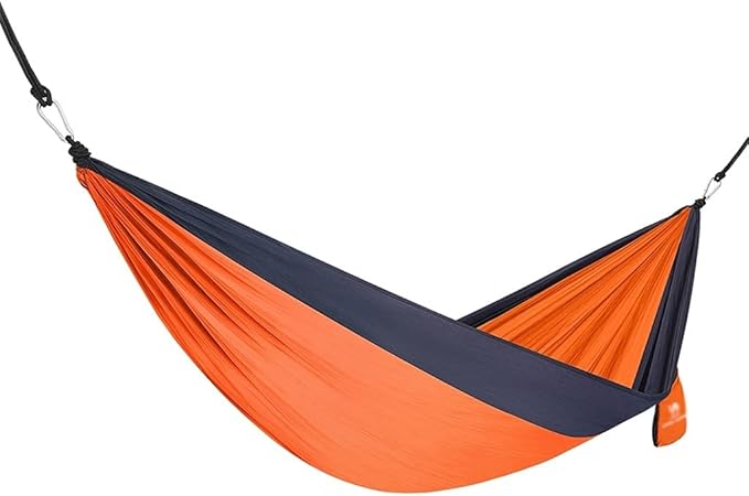 Portable Hammock Portable Patio Hammock Swing Bed Double Hammocks with Carrying Bag for Beach Garden Backyard for Backpacking Beach (Color : Orange)