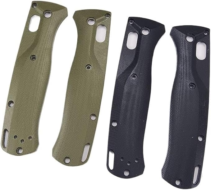 1 Pair G10 Scales Fits for Bugout 535 Non-slip Handle Patch Blank DIY Replacement in Green