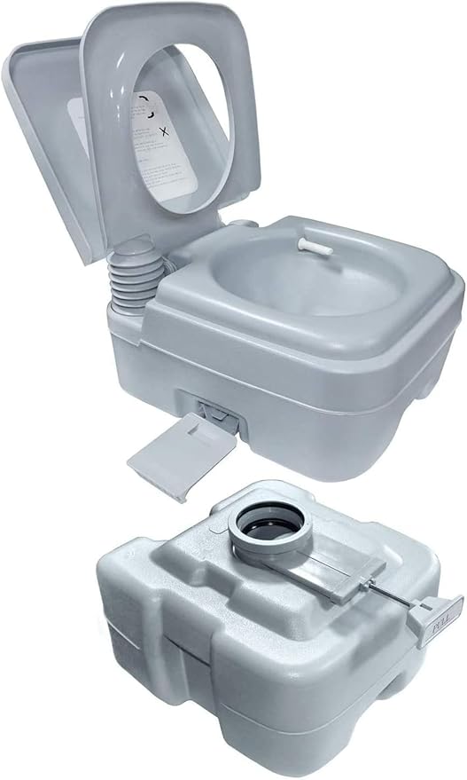 HongK- 5 Gallon 20L Portable Toilet Flush Travel Camping Commode Potty Outdoor/Indoor