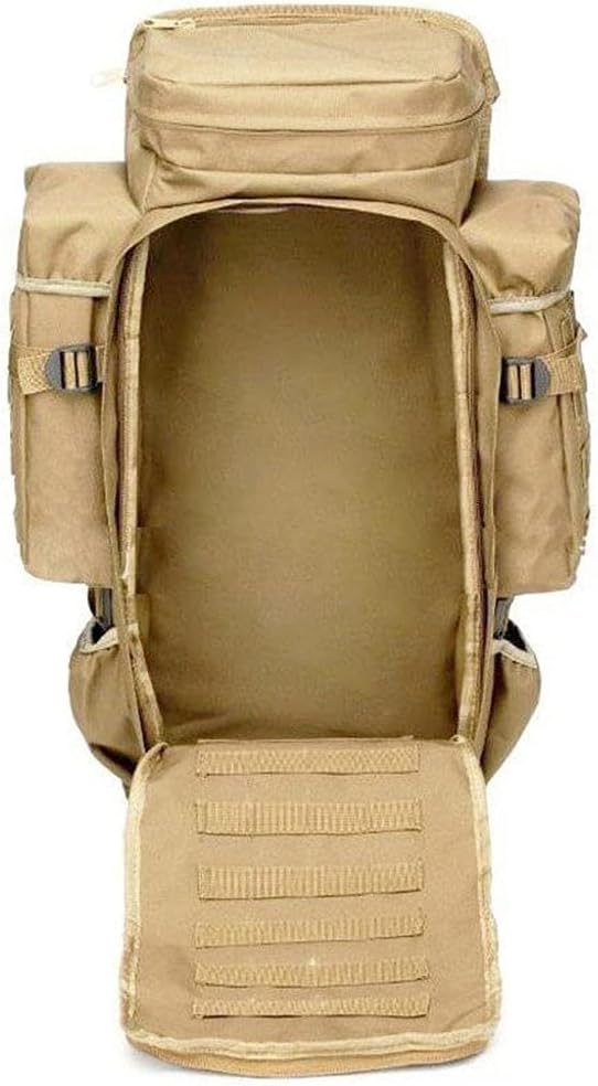 Outdoor Sports Pack Hiking Bag Tactical Rucksack Camo Knapsack Combat Camouflage Tactical Molle Hiking Backpack - Tan