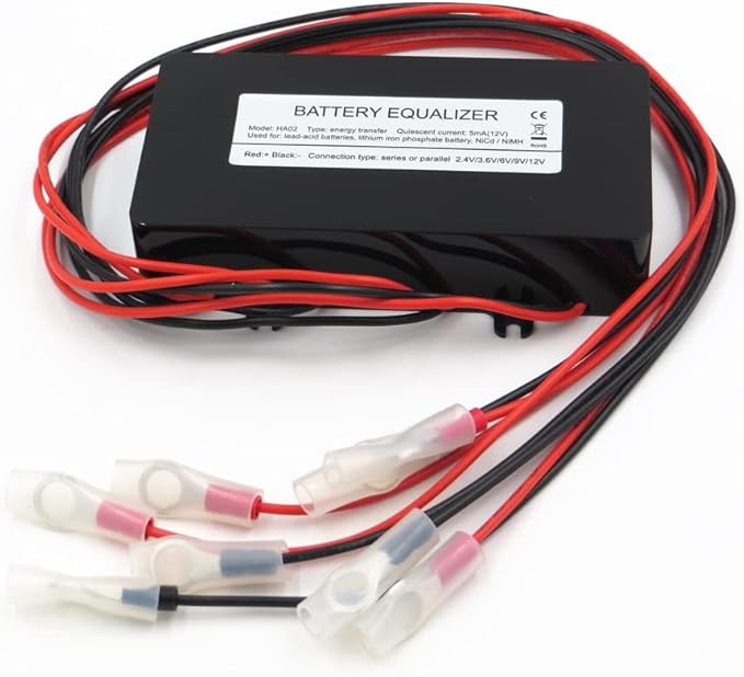 Battery Equalizer HA02 48V Batteries Voltage 4 x 12V DC Inverter Balancer Lead Acid Battery Charger Regulators Connected Series (4 X 12V)