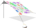 Beach Canopy with Windproof Ropes &amp Sandbags Beach Tent Sun Shade Sun Shelter for Camping Trips Fishing Backyard Fun or Picnics Wildflowers