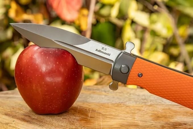 Firebird GANZO Adimanti Samson-OR Folding Pocket Knife Razor Sharp D2 Steel Blade Ergonomic G10 Anti-Slip Handle with Clip Hunting Fishing Camping Outdoor Flipper EDC Pocket Knife (Orange)