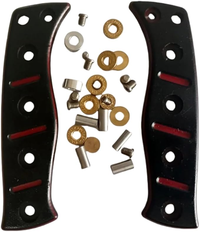 1 Pair G10 Glass Fiber Handle Scales Handles Patch DIY Tool Replacement Grips Fit for Benchmade Fixed Adamas 375(Screws Set Included)