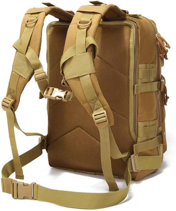 Outdoor Sports Pack Hiking Bag Rucksack Knapsack Combat Camouflage Tactical Backpack - Tan