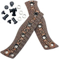 1 Pair Custom Micarta Scales Handle Replacement with 5 Sets Screws Fit for Fixed Adamas 375