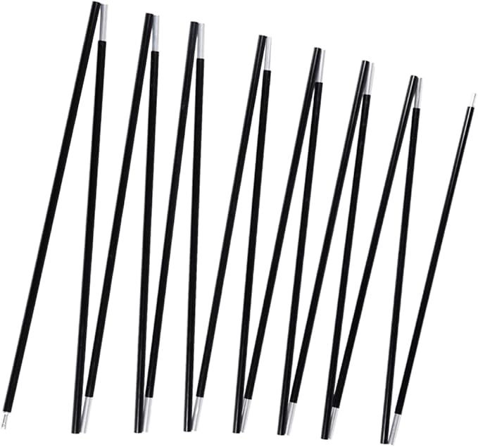 Aluminum Tent Poles Replacement Black Pre-Assembled Tent Pole 7001 T6 Heated Camping Tent Rod