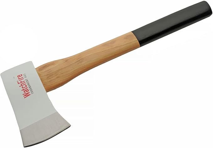 World League Carbon Steel Blade Hickory Wood Handle 16.25 inch EDC Axe