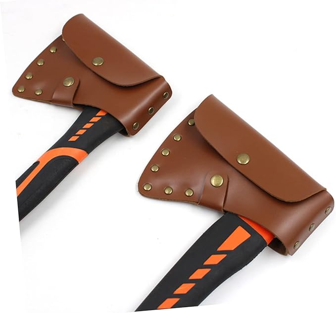 DOITOOL 6pcs Leather Protective Axe Cover Hatchet Sheath for Camping Outdoor Activities Thick Leather Construction Fits Hatchet for Outdoor Enthusiasts