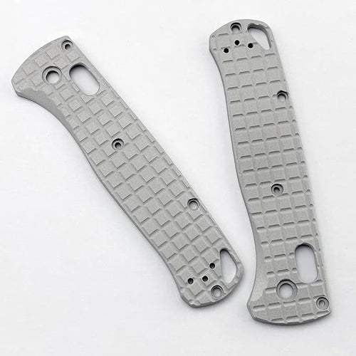 1 Pair Custom Aluminum Alloy Scales Fits for Bugout 535 Non Slip Handle Patch DIY Accessory(Gray)