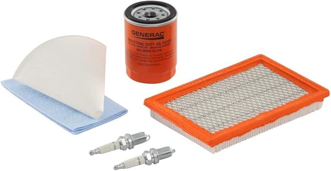 Generac 6484 Maintenance Kit for 12–18 kW Generators – Fits 760cc–990cc Engines Includes Air &amp Oil Filters Spark Plugs &amp More – Complete Kit for Peak Generator Performance