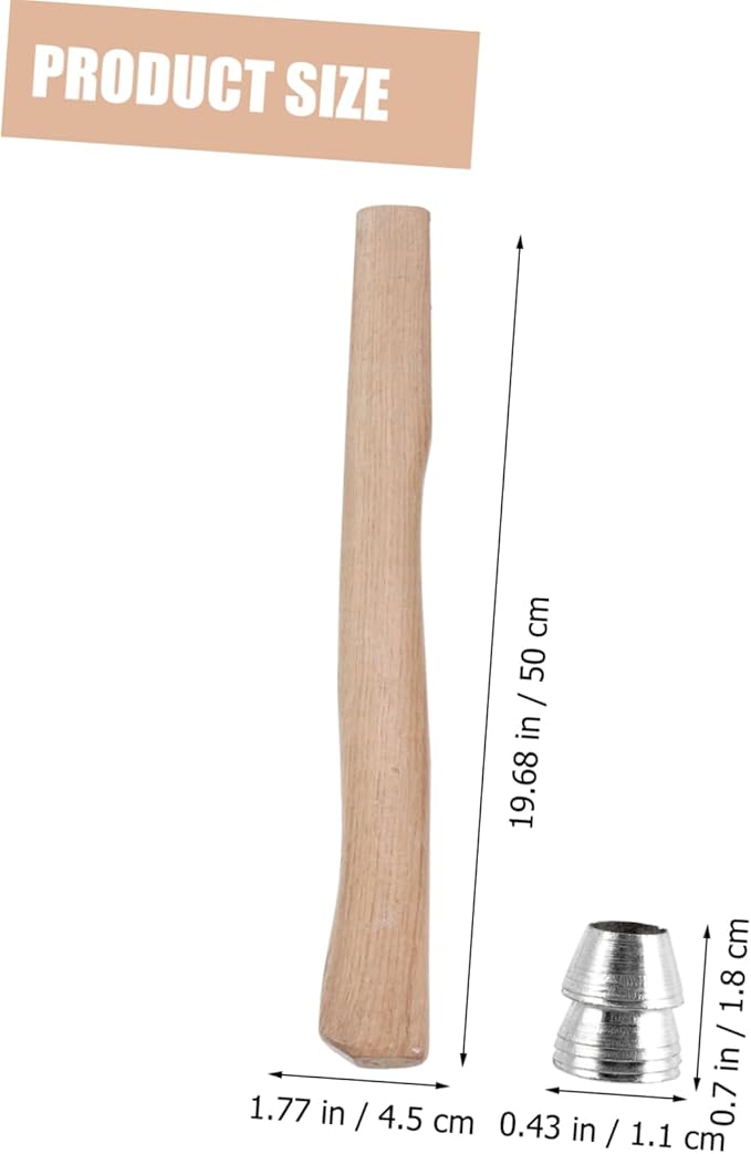 Wooden Axe Handle Replacement Hatchet Handle for Axe Woodworking Tool Wedges Easy Install