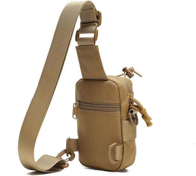 Outdoor Sports Hiking Sling Bag Shoulder Pack Camouflage Tactical Molle Chest Bag - Red