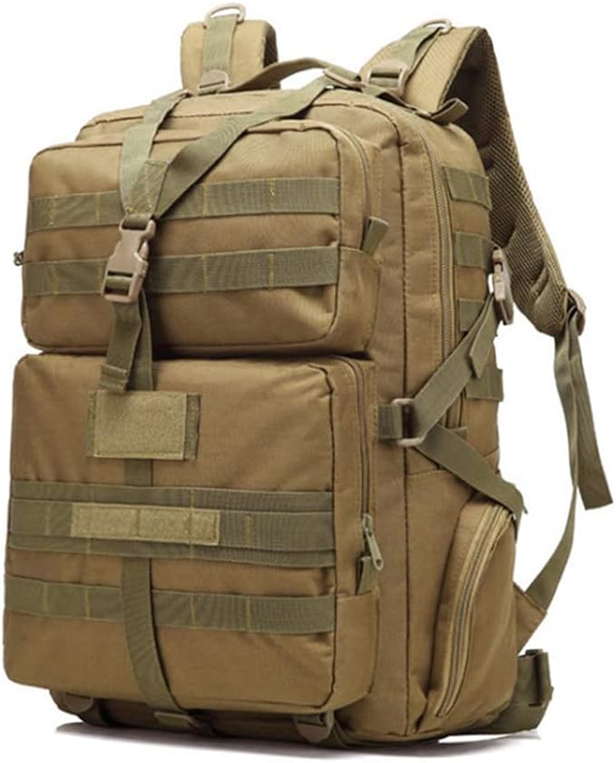 Outdoor Sports Pack Hiking Bag Tactical Rucksack Camo Knapsack Combat Camouflage Tactical 55L 3P Molle Backpack