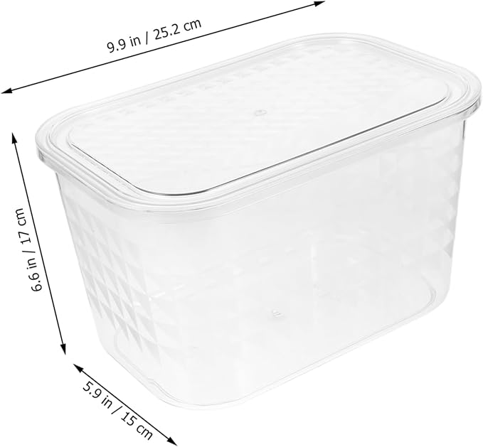 LALAFINA Clear Book Storage Organizer with Lid Transparent Pet Container for for Storing Books Toys Snacks and More