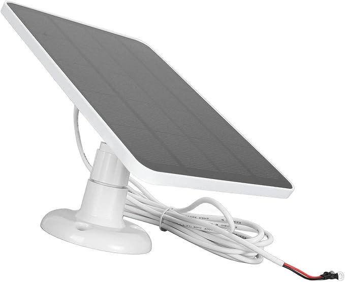 JTLB Solar Panel Camera Charger 10W Video Doorbell Solar Panel Charger for Google Nest for Doorbell 2K Camera for Ring Video Doorbell 2 for Doorbell 3 (CSP4W-O-W)