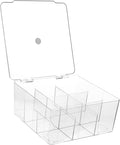 Cabilock 9grids Compartment Storage Box Plastic Display Case for Accessories Dustproof Jewelry Organizer