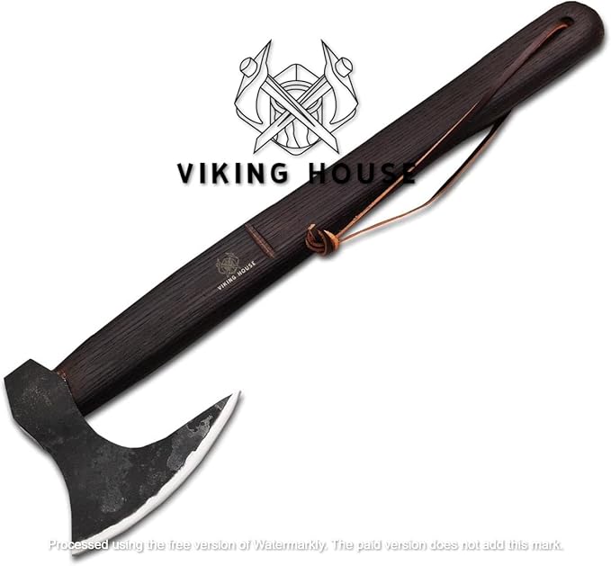 I Two Handed Berserker Axe Hand Forged Steel Axe Style Viking AxeViking Bearded TacticalFunctional Axe History of Viking (TH001) (Ragnor Axe)