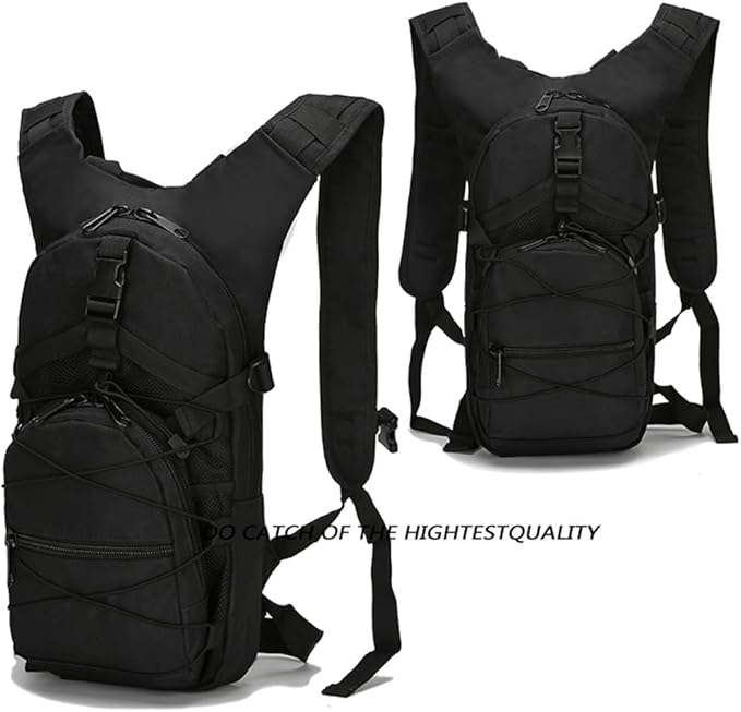 Tactical Backpack Small Military Daypack Assault Pack Rucksack Bag for Travel Hiking Running Outdoor Sports (Black)