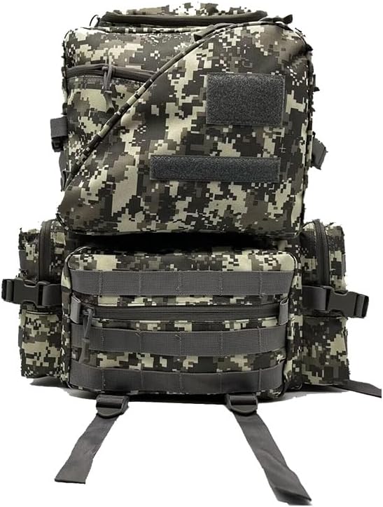 Tactical Backpack Military Molle Hiking 56-75L : Military fan outdoor hiking mountaineering bag tactical bag digital camouflage
