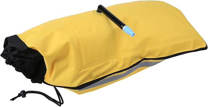 72.5x38cm/28.5x15in Floating Waterproof Dry Bag Nylon Rescue Inflatable Paddle Float Floating Bag Roll Top Sack Keeps Gear Dry