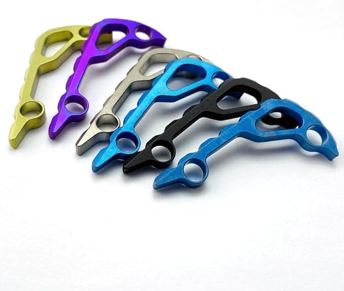 1PC Custom CNC Titanium Alloy Spine Back Spacer Replacement Fits for Bugout 535 DIY Accessory(Blue)