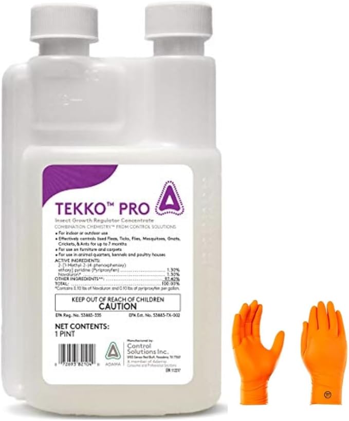 TEKKO PRO Insect Growth Regulator Concentrate 16 oz | Premium USA Supply Gloves for Safe Eradication | USA Supply Pest ID Card